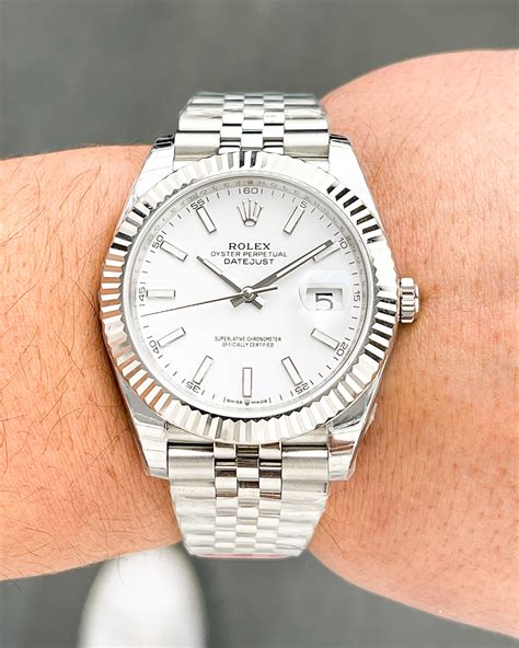 rolex ladies datejust white gold bezel|rolex datejust fluted bezel.